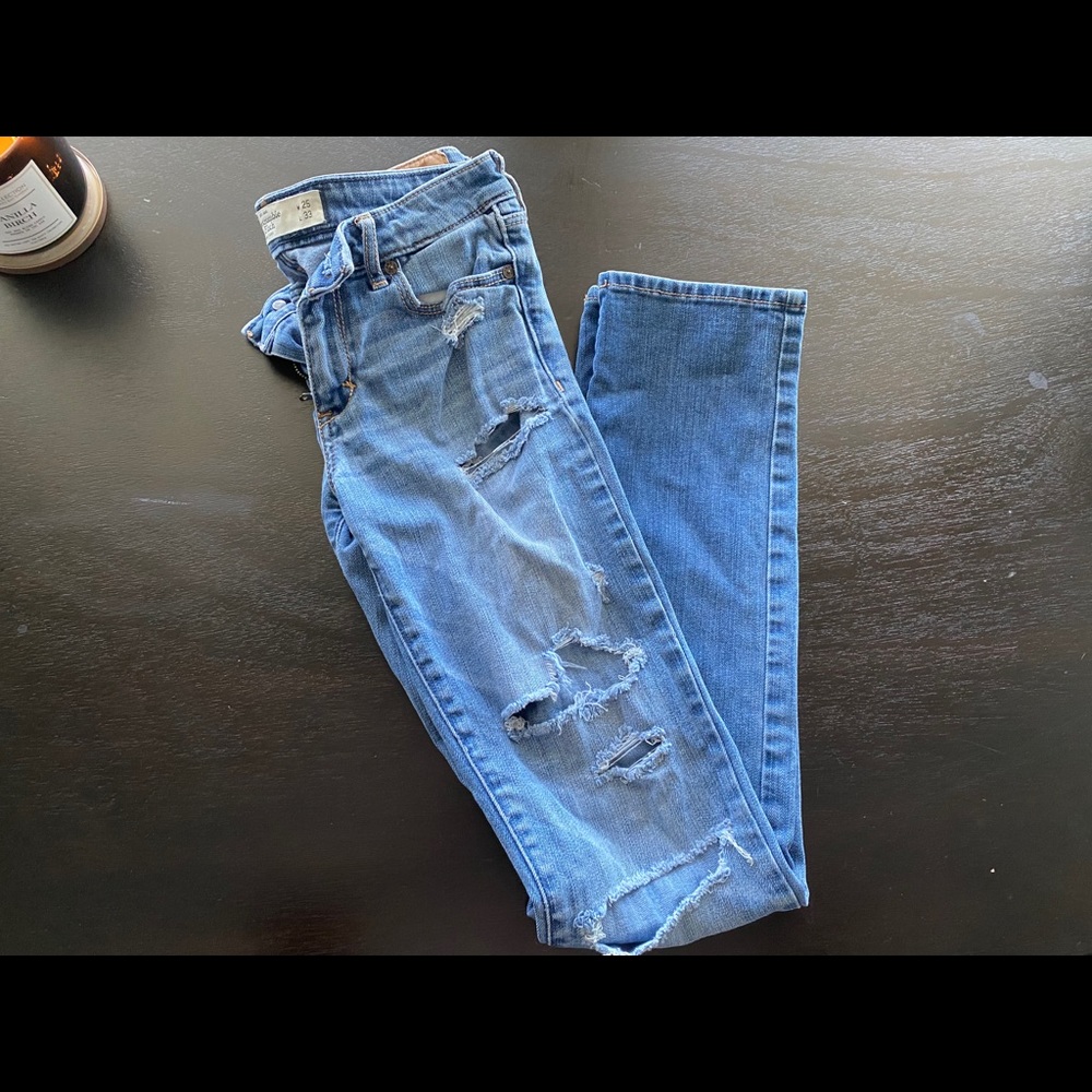 Distressed jeans